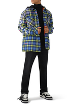 Embroidered Flannel Padded Jacket